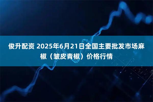 俊升配资 2025年6月21日全国主要批发市场麻椒（皱皮青椒）价格行情