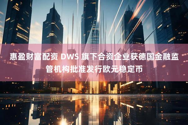 惠盈财富配资 DWS 旗下合资企业获德国金融监管机构批准发行欧元稳定币