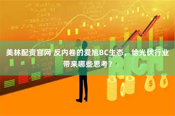 美林配资官网 反内卷的爱旭BC生态，给光伏行业带来哪些思考？
