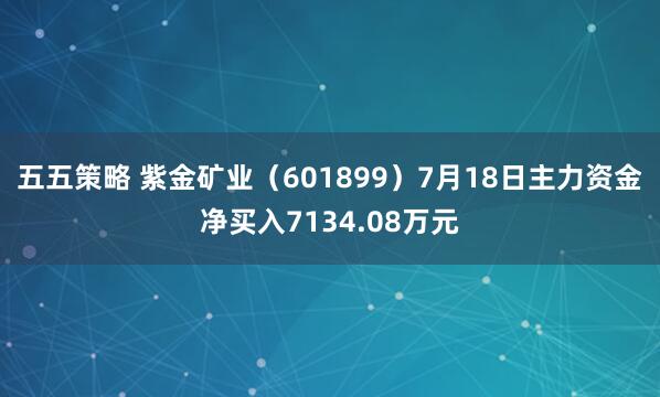 五五策略 紫金矿业（601899）7月18日主力资金净买入7134.08万元